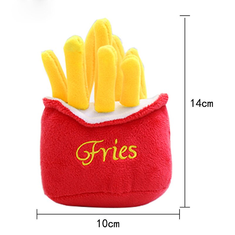 Novelty Chips & Burger interactive toys for small dogs & puppies