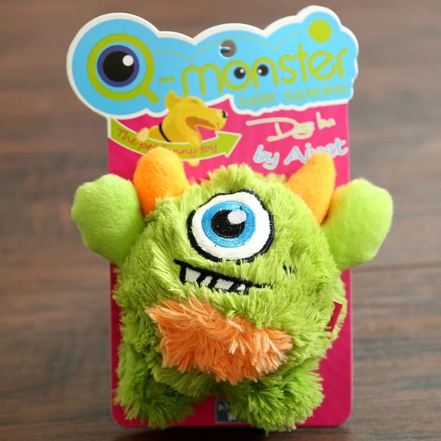 Q-Monster Interactive Squeaky Monster Dog Toy