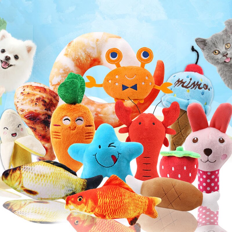 Novelty Squeaky Dog Toys - Multiple options available