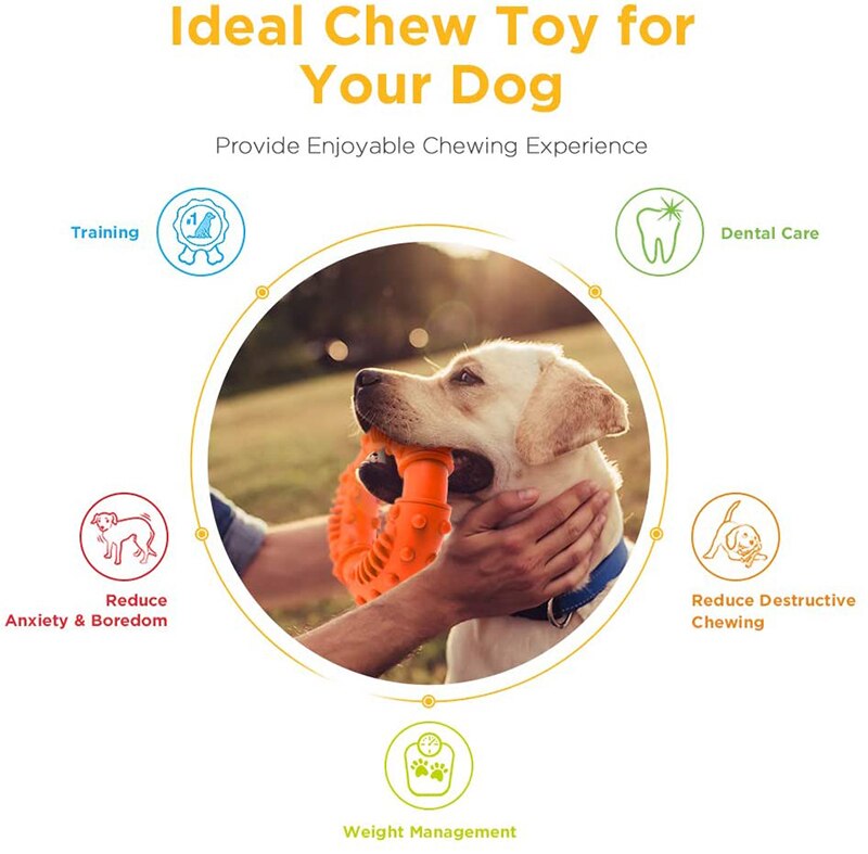 Benepaw Strong Rubber Chew Toy for Aggressive Chewers - helps to promote healthy teeth & gums