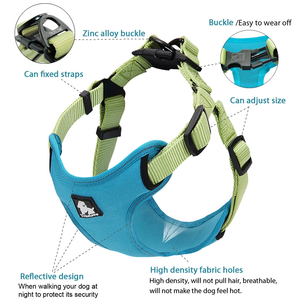 Truelove Padded Reflective Step in Dog harness - Adjustable No Pulling Dog Harnesses for Small to Medium Dogs TLH5951