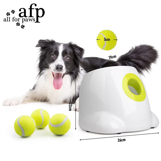 All For Paws Interactive Automatic Electric Ball Launcher with 3 Tennis Balls