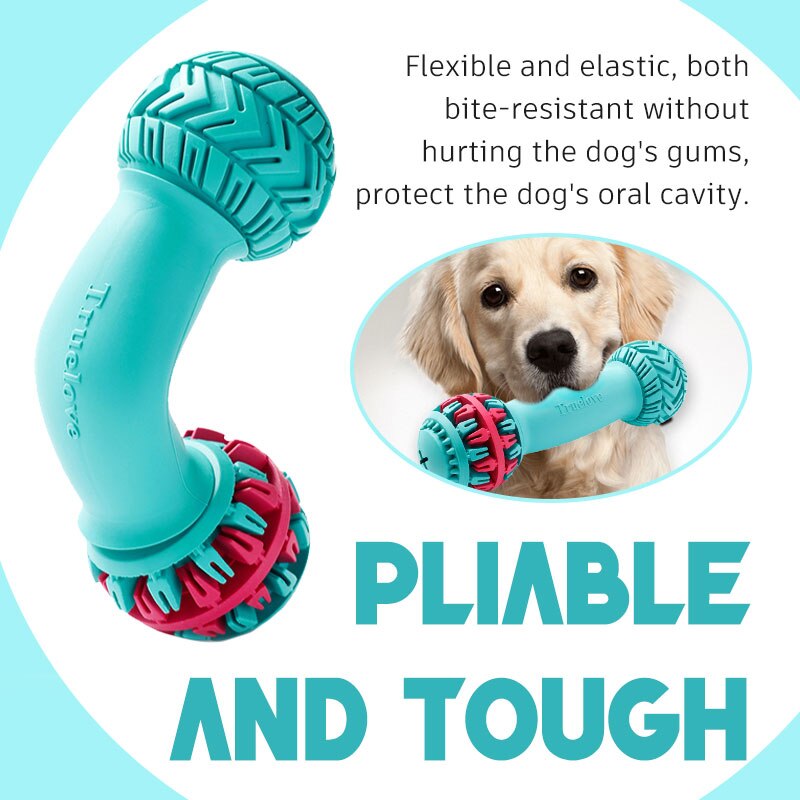 Truelove Interactive Dog Chew Toy - Bite-Resistant Rubber Foraging Bone