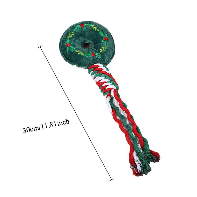 Christmas Squeaky Interactive Chew Rope Dog Toy - Various options available