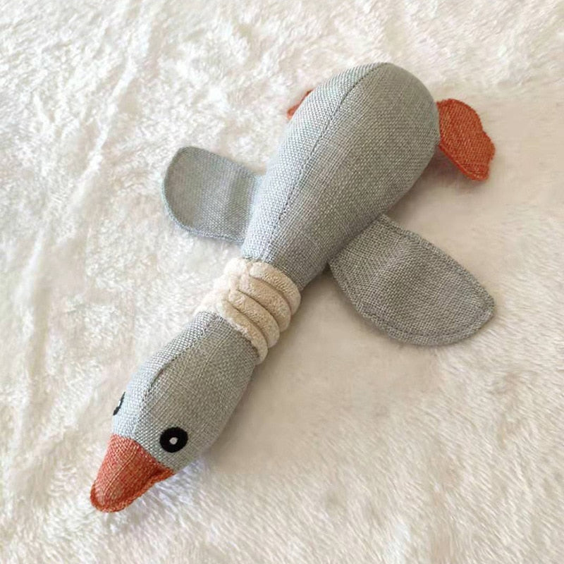 Wild Goose Dog Toy - plush, squeaky & bite resistant