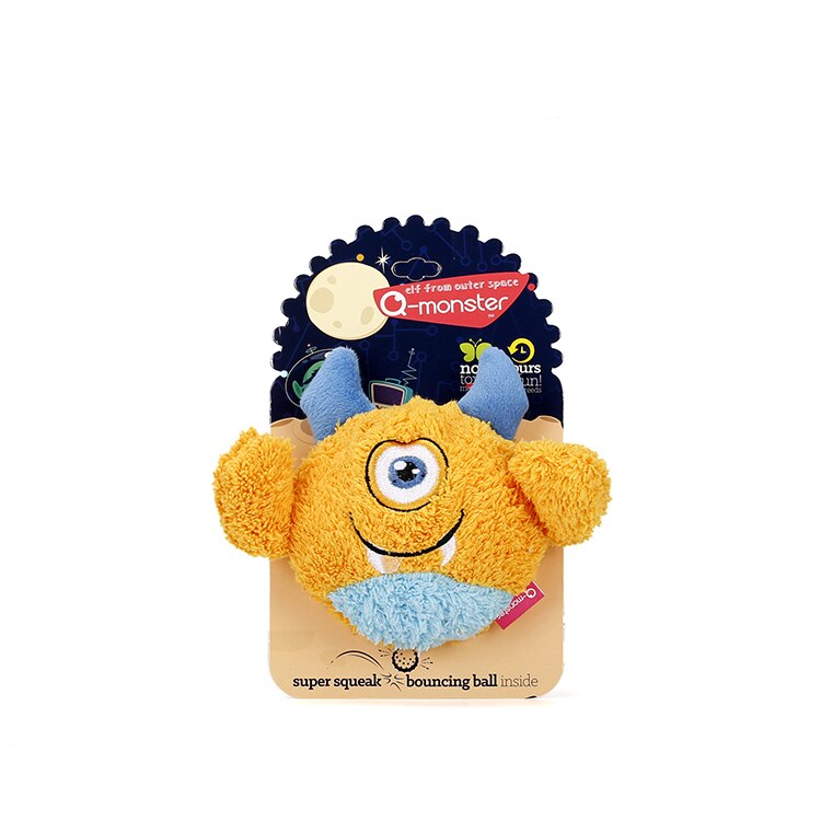 Q-Monster Interactive Squeaky Monster Dog Toy