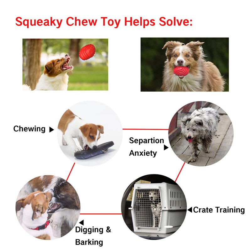 Benepaw Tough Rubber Interactive Dog Toy For Small, Medium & Large Dogs for Aggressive Chewers