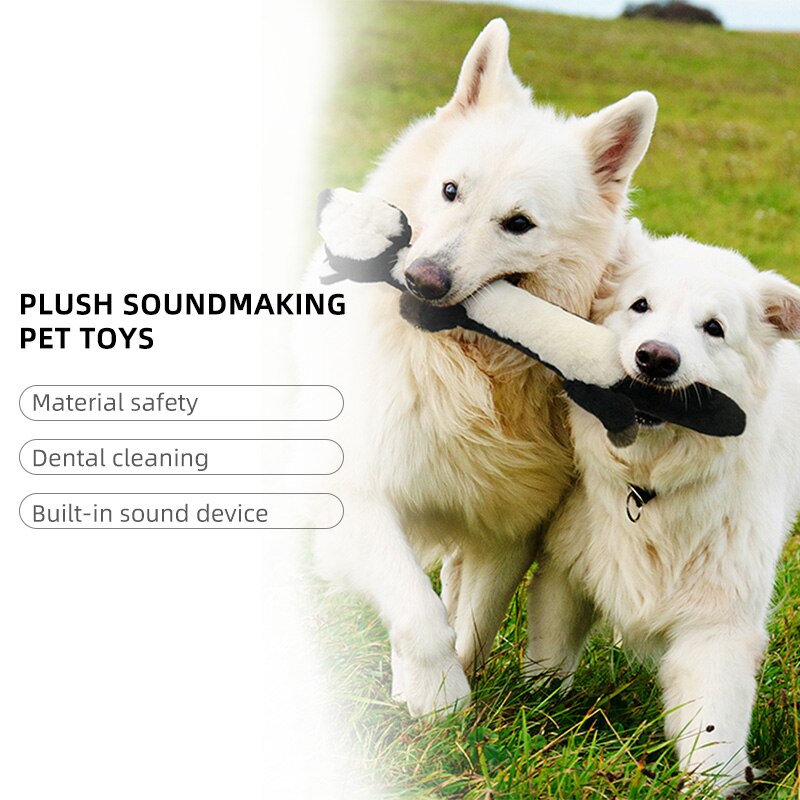 GiGwi Plush Interactive Squeaky Outdoor Dog Toy - Washable for Small Dogs & Puppies