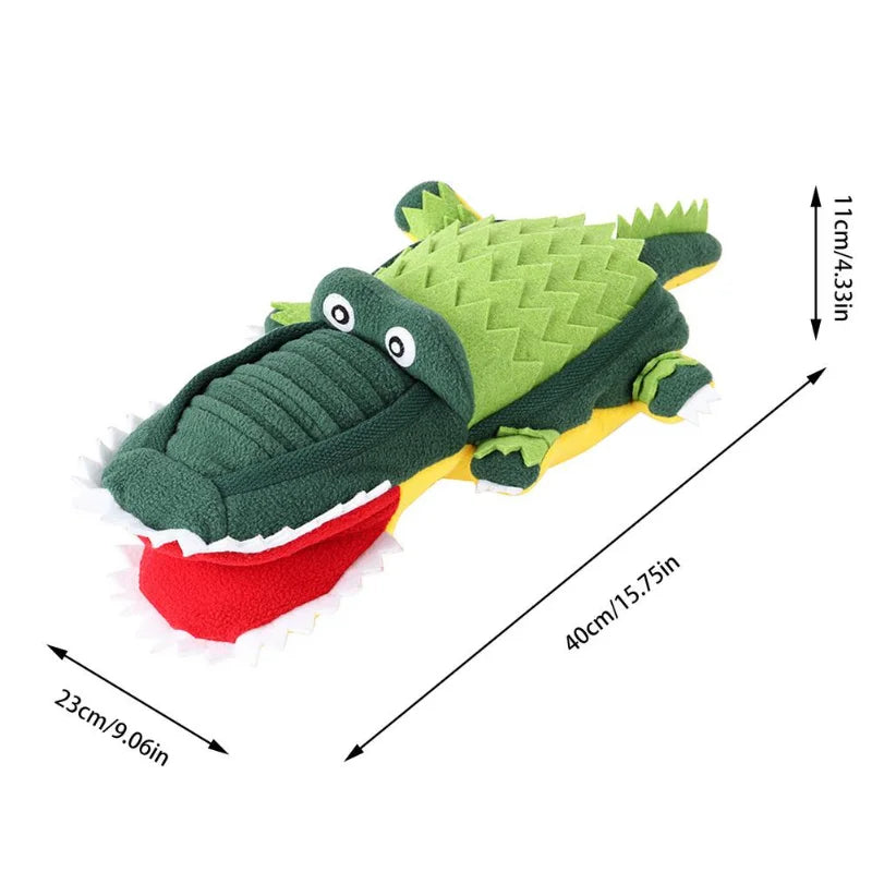 Crocodile Shape Foraging Snuffle Dog toy - Great for Slow Feeding & Interactive