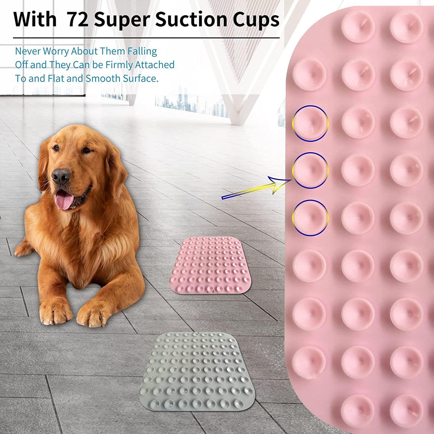 Poursweet Dog Lick Mat with Suction Cups - help with Anxiety Relief