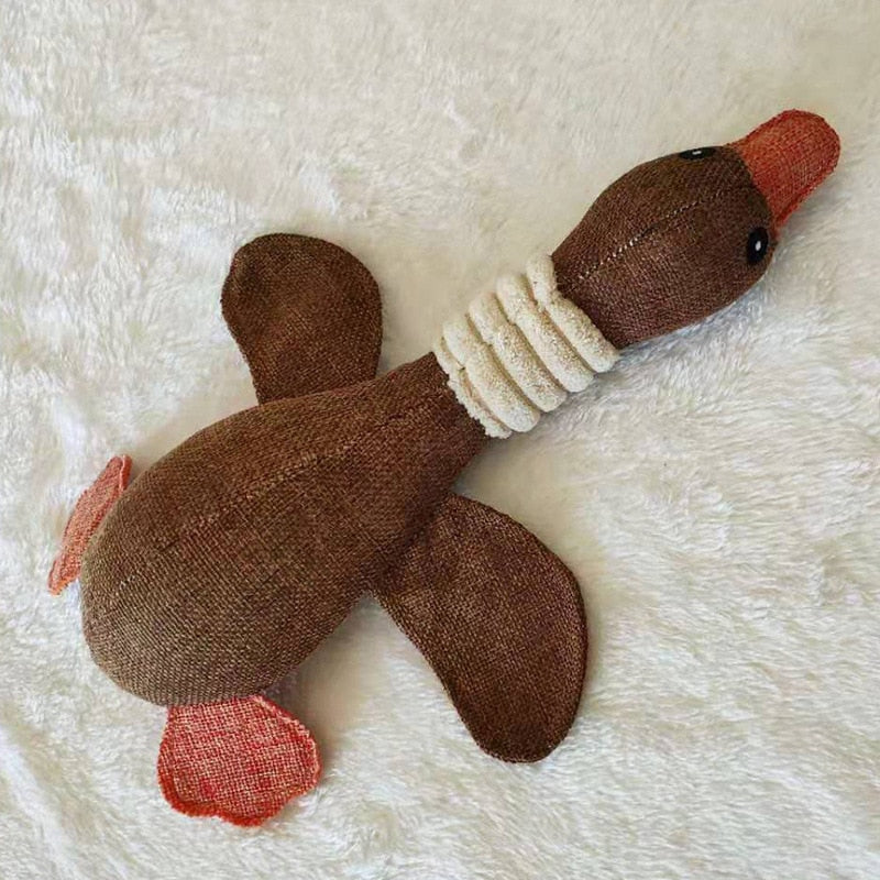 Wild Goose Dog Toy - plush, squeaky & bite resistant