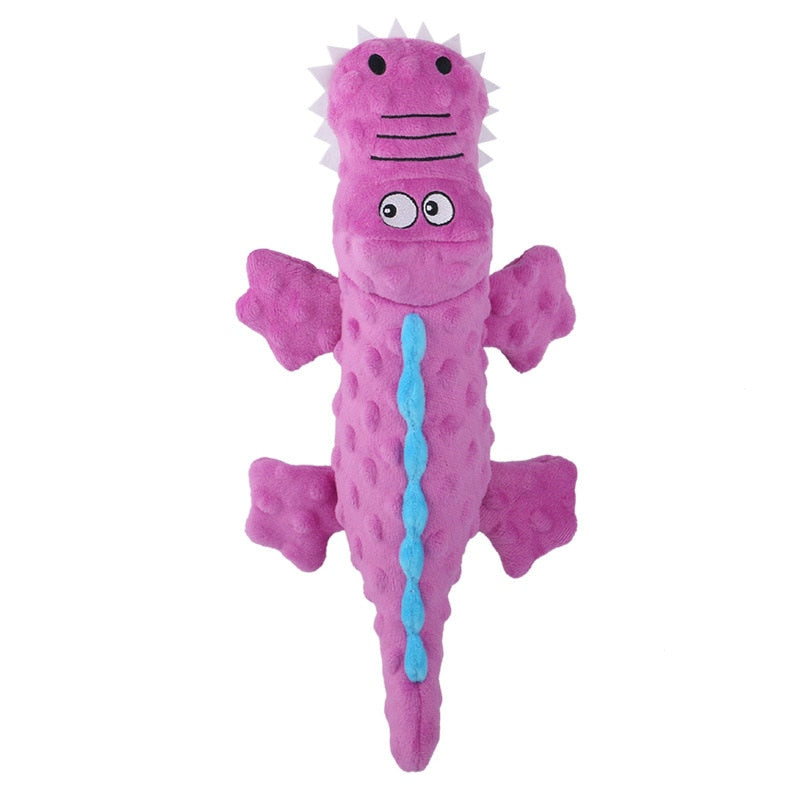 Stuffed Crocodile Interactive Squeaking Dog Toy