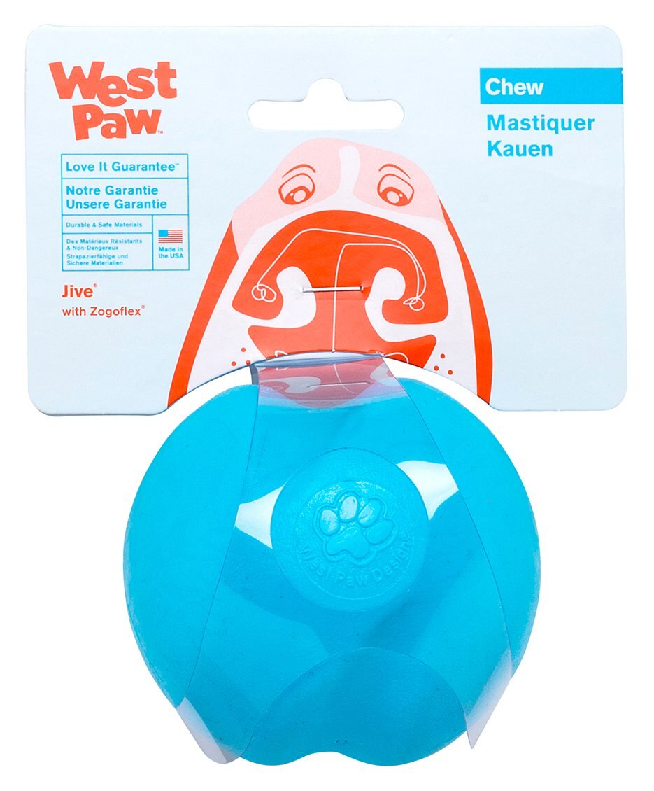 West Paw Zogoflex Jive Floating Rubber Dog ball