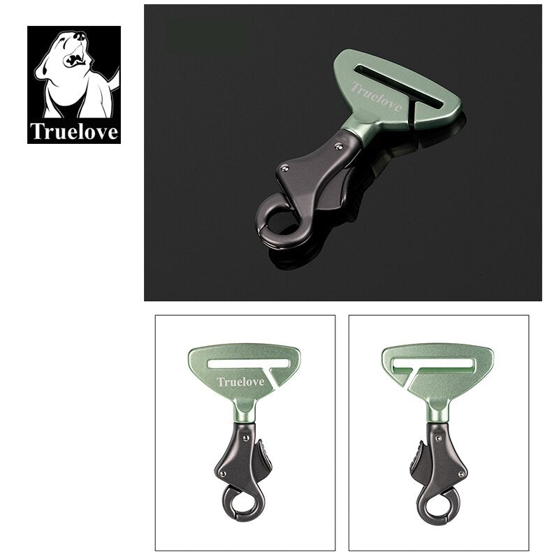 Truelove Dog Car Seat Belt Safety Buckle with Collar or Harness - High-quality Lightweight Aluminium Alloy TLM1993