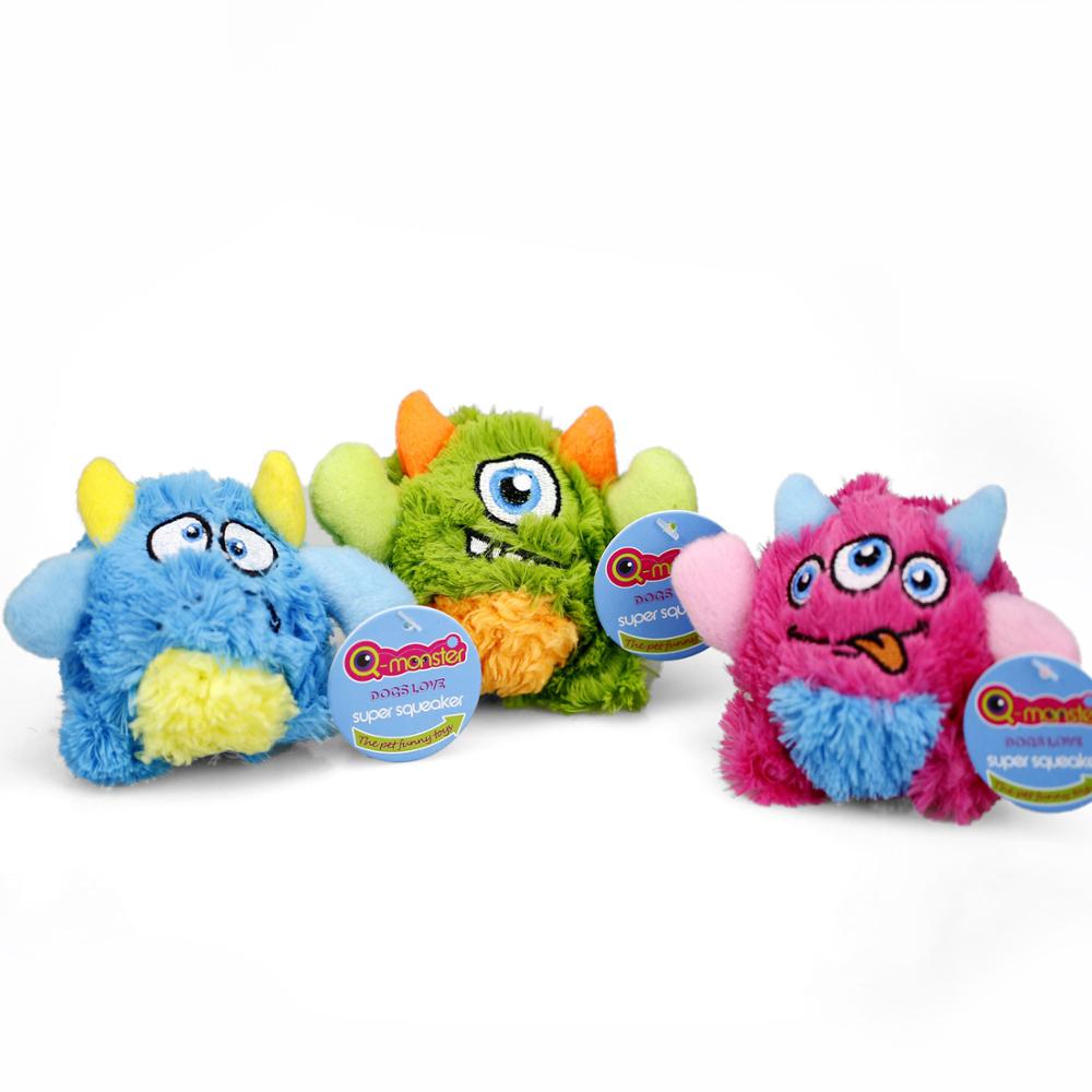 Q-Monster Interactive Squeaky Monster Dog Toy