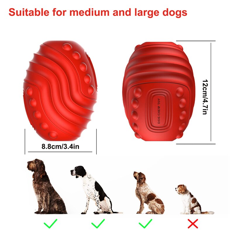 Benepaw Tough Rubber Interactive Dog Toy For Small, Medium & Large Dogs for Aggressive Chewers