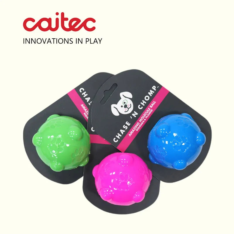 CAITEC Chase 'N Chomp Squeaky & Floating Balls - Bite Resistant