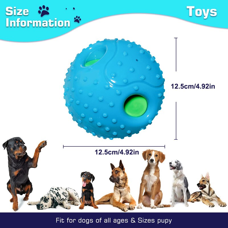 Benepaw Durable Interactive Squeaky Dog Ball Eco-friendly Natural Rubber for Medium to Large Dogs