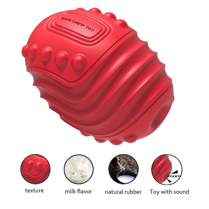 Benepaw Tough Rubber Interactive Dog Toy For Small, Medium & Large Dogs for Aggressive Chewers