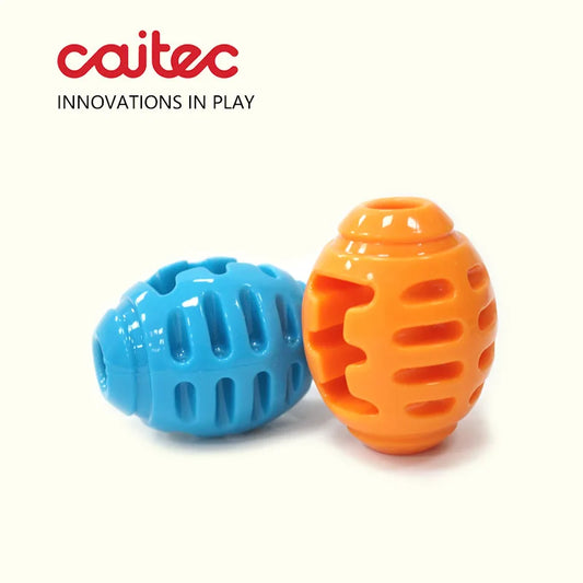 CAITEC Rubber Foraging Rugby Dog Toys - Available in 2 colours & sizes