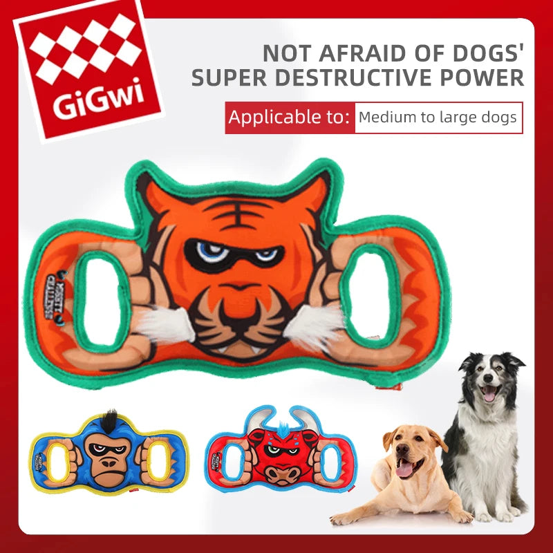 GiGwi Hercules Series Plush Dog Toys - 3 Animal designs