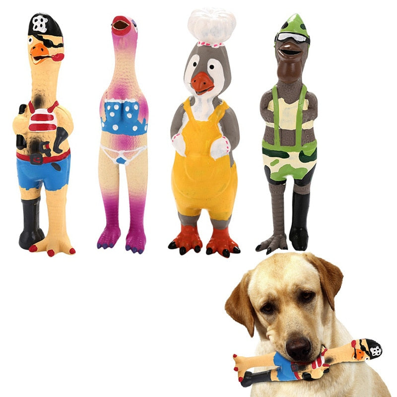 Rubber Interactive Squeaky Chewable Dog Toys - Various types