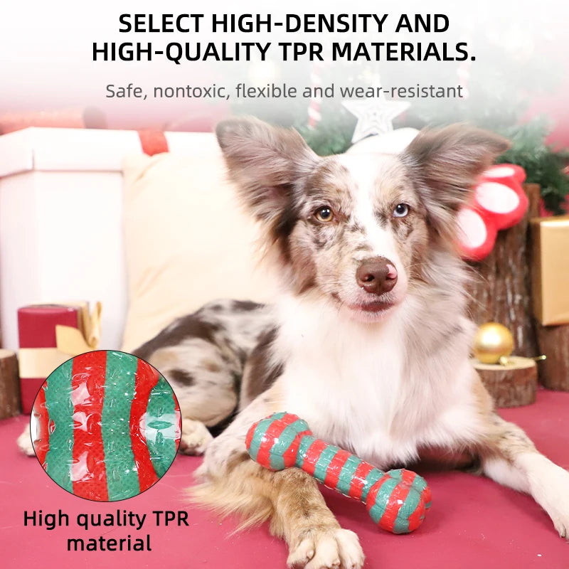 Christmas themed Bite Resistant Interactive Squeaky Dog Toy