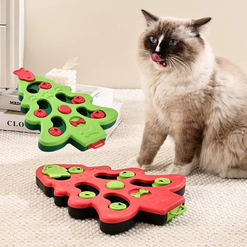 Christmas tree shaped Durable Foraging Puzzle Toy for Small Dogs & Puppies