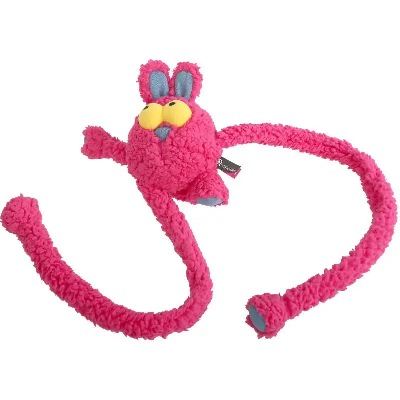 Q-MONSTER Swinging Rabbit - Large Squeaky Dog toy - Soft Fabric for Medium to Large Breeds