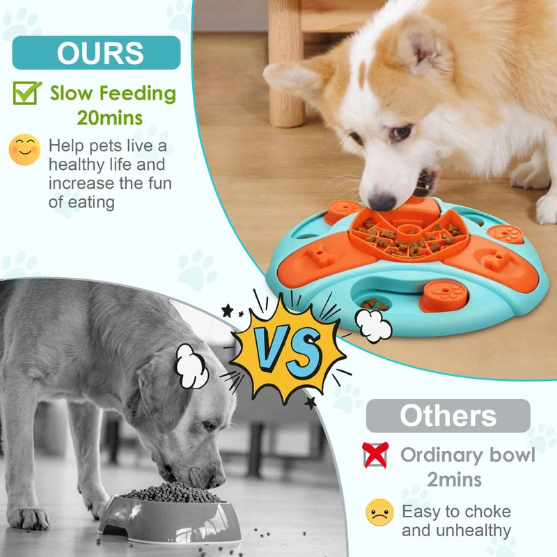 Benepaw Dog Foraging Slow Feeding Interactive Puzzle Toy for Brain Stimulation - For Small ,Medium & Large Dogs