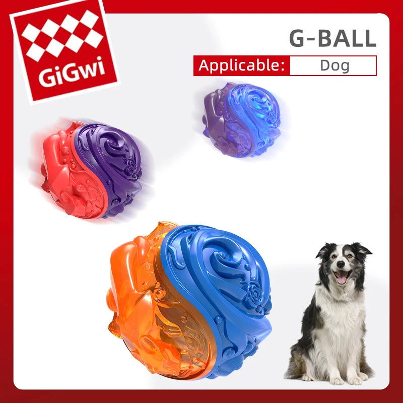 GiGwi G-ball Series Squirrel Ball Series Toys - Pure Natural Rubber - Outdoor Play for Small to Large Dogs