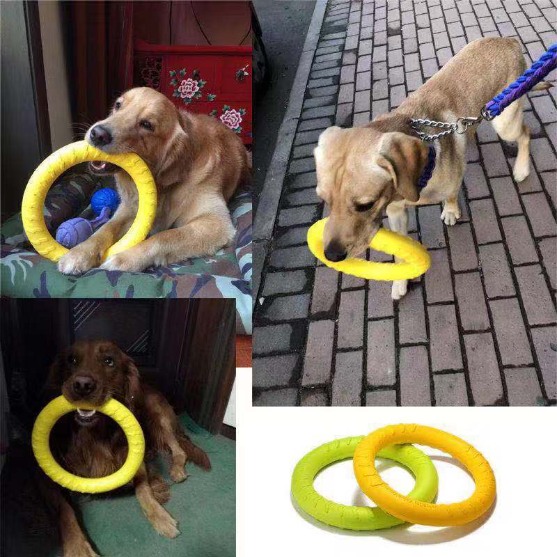 Floating Flying Ring for Interactive Training and Tug-O-War for Aggressive Chewing for Small Medium Dogs