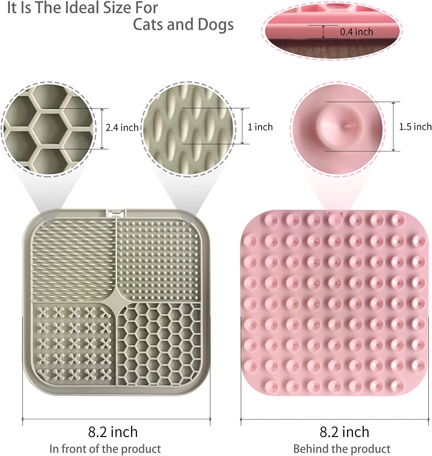 Poursweet Dog Lick Mat with Suction Cups - help with Anxiety Relief