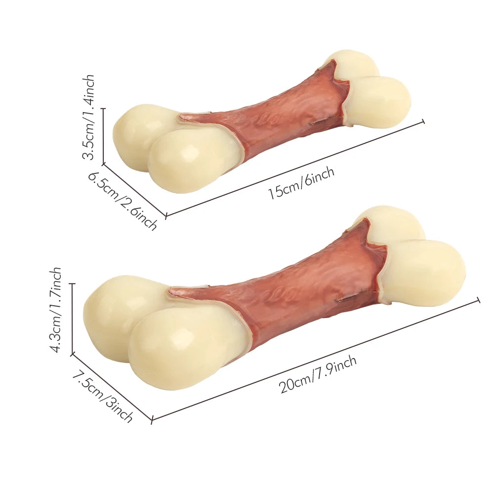 All For Paws Bone Shaped Toy For Dog Aggressive Chewers - Bacon flavour - Nylon Rubber