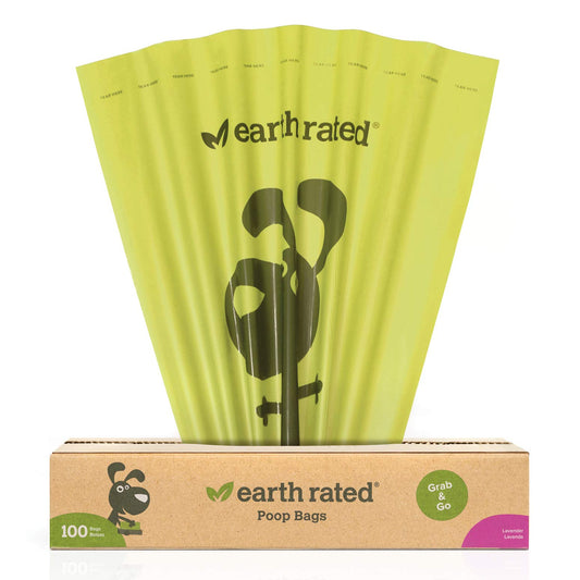 Earth Rated Dog Poop Bags on a Large Single Roll, Grab and Go, Guaranteed Leak-proof - 300 Bags