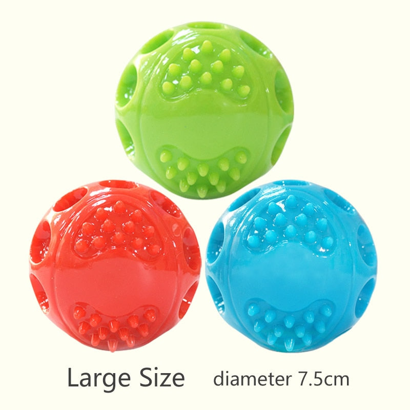 CAITEC Chase 'N Chomp Squeaking Rubber Bouncing Ball Durable Floating for Small to Large Dogs