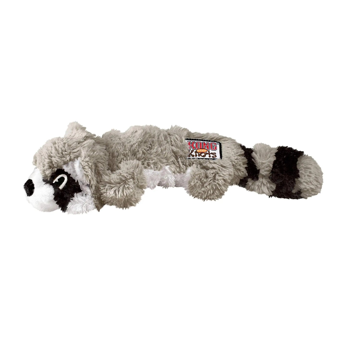 KONG - Scrunch Knots Raccoon - Internal Knotted Ropes and Minimal Stuffing for Less Mess - For Small/Medium/Large Dogs