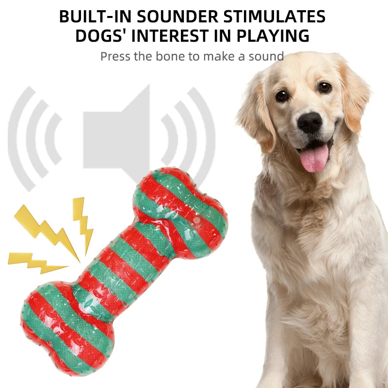 Christmas themed Bite Resistant Interactive Squeaky Dog Toy