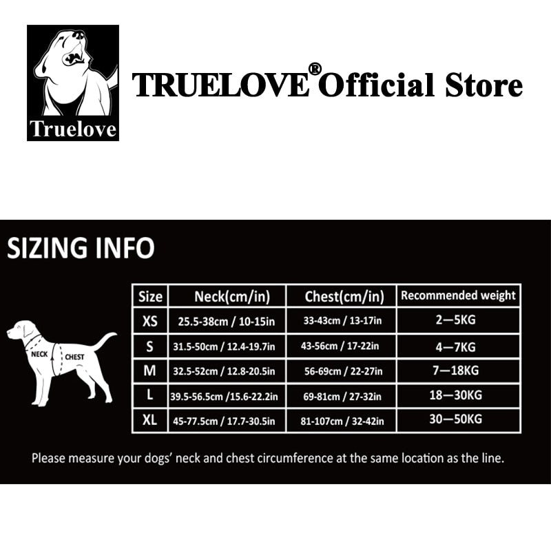 TRUE LOVE No Pull Nylon Reflective Dog Harness (Poppy Red) - Adjustable Comfortable Control Step-in TLH5654