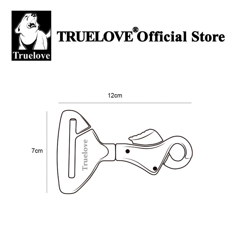 Truelove Dog Car Seat Belt Safety Buckle with Collar or Harness - High-quality Lightweight Aluminium Alloy TLM1993