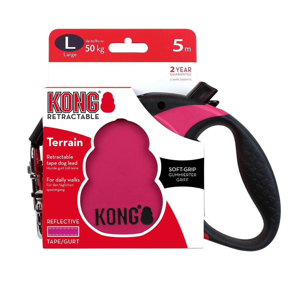 Kong Terrain Retractable Dog Leash - Various colours & sizes available