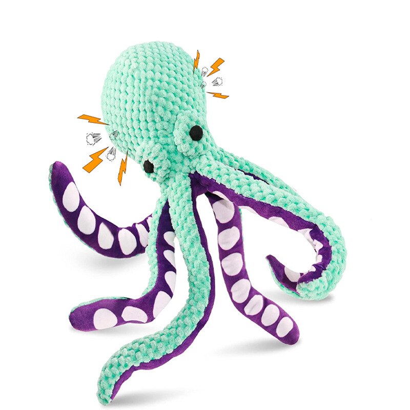 Interactive Squeaky Octopus Dog Toy - 2023 version