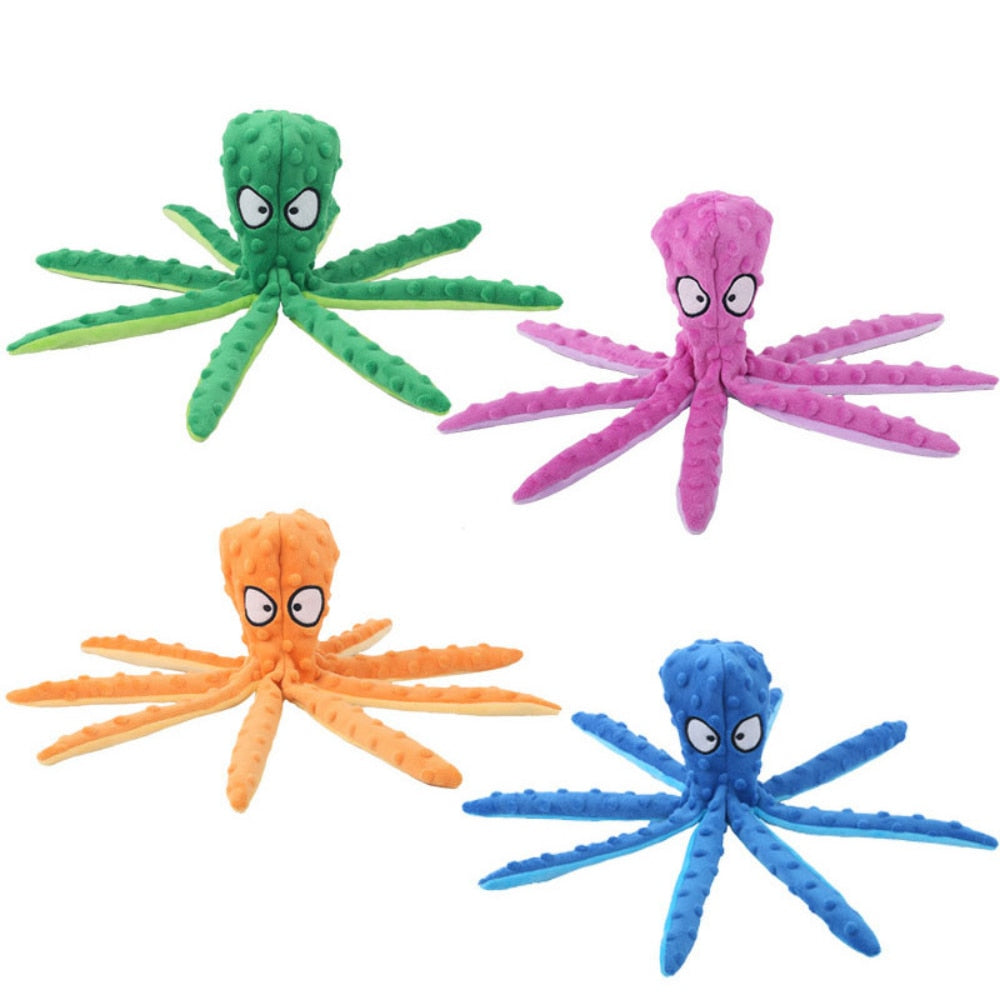 Octopus Interactive Squeaky Dog Toy