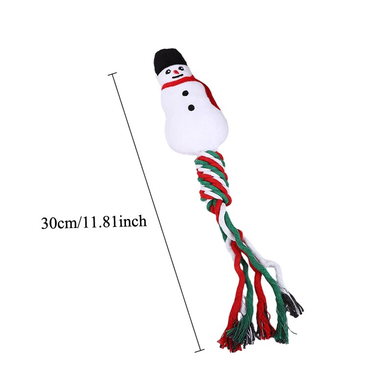 Christmas Squeaky Interactive Chew Rope Dog Toy - Various options available