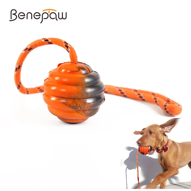 Benepaw Durable Interactive Rubber Training Rope Dog Toy - For Medium & Large Dogs