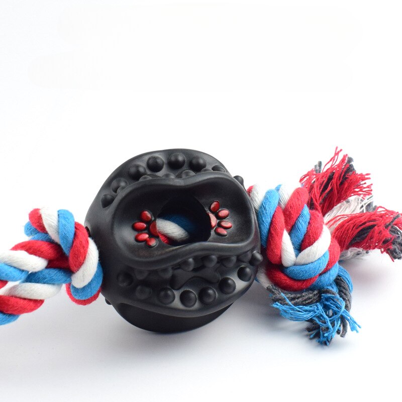 Curved Dog Ball Rope Toy Bite Resistant and great for teeth cleaning