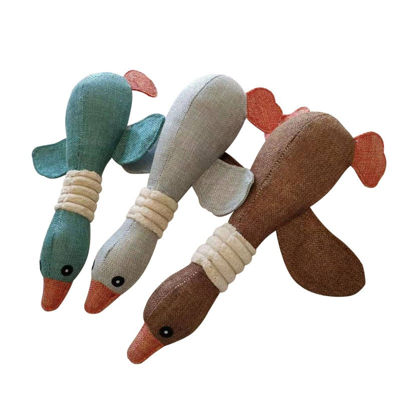 Wild Goose Dog Toy - plush, squeaky & bite resistant