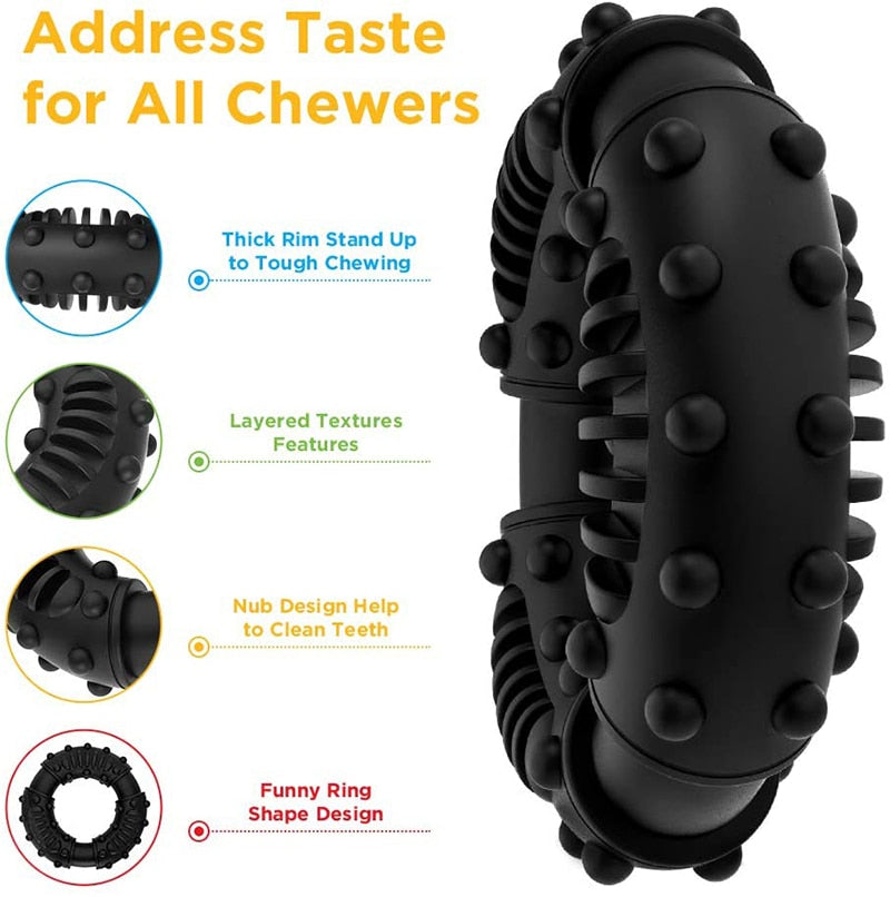 Benepaw Strong Rubber Chew Toy for Aggressive Chewers - helps to promote healthy teeth & gums