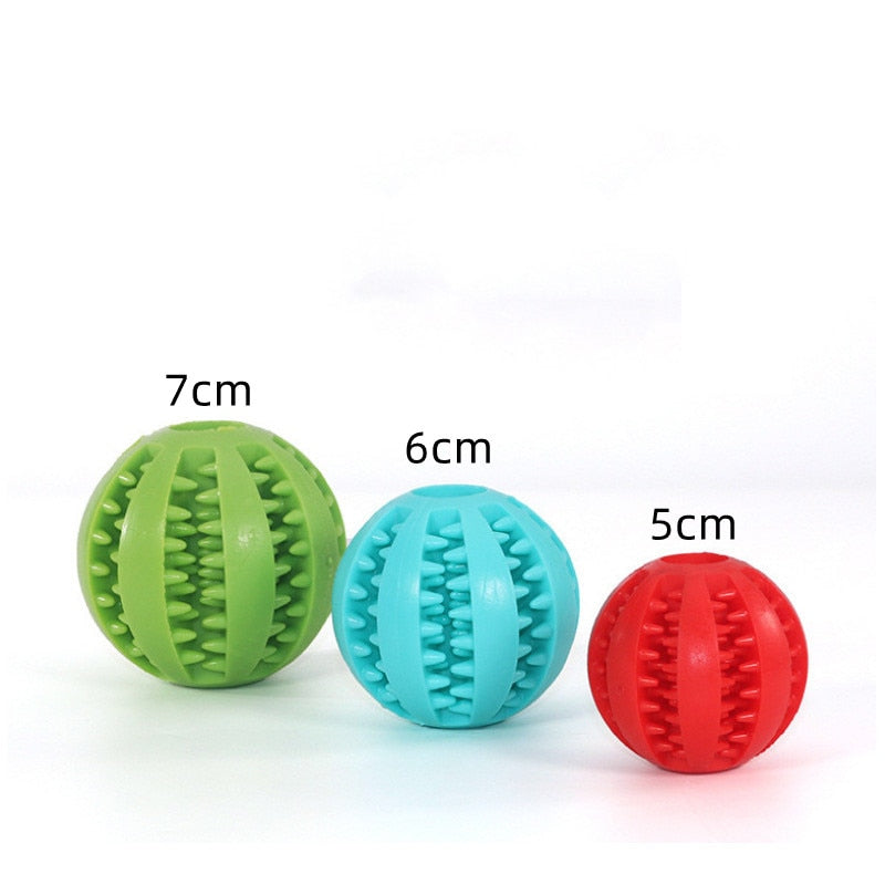 Rubber Interactive Chew Foraging Dog Ball Toys