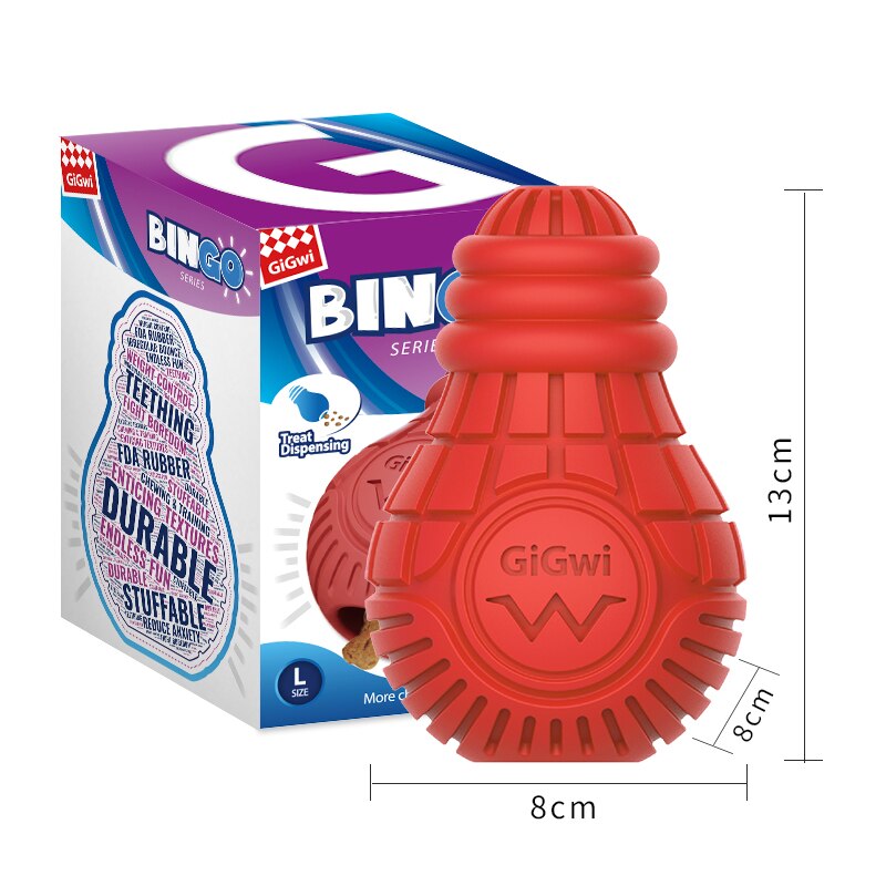 GiGwi Bingo Series Light Bulb Dog Foraging Rubber Toy